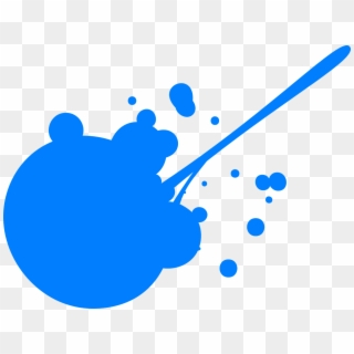 Splatter Clipart Spilled Paint - Blue Paint Splash Png Transparent Png