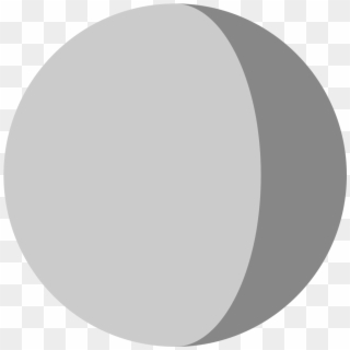Gibbous Crescent Half Ellipse In Circle - Light Gray Circle Png Clipart