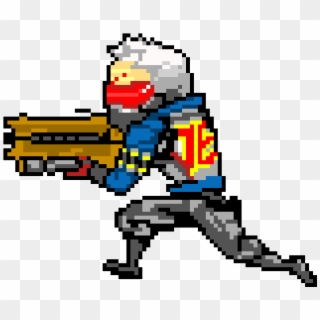 Soldier 76 Golden Gun - Overwatch Pixel Soldier 76 Clipart