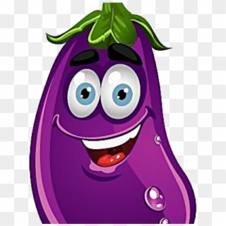 Eggplant Clipart Character - Cartoon Vegetables - Png Download