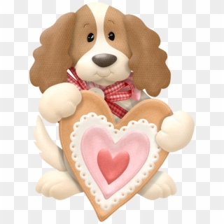 Puppy With Heart Clip Art Heart Clip Art, Baby Clip - Dog Valentine Day Clip Art - Png Download