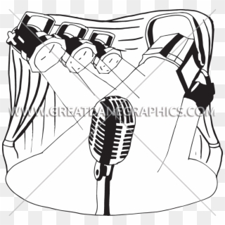Picture Transparent Library Stage Lights Clipart Black - Stage Lights Drawing - Png Download