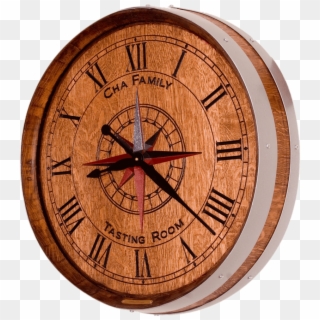 Compass Rose - Wine Barrel Top Clocks Clipart