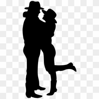 Vector Transparent Download Romantic Silhouette Big - Cowboy And Girl Silhouette Clipart