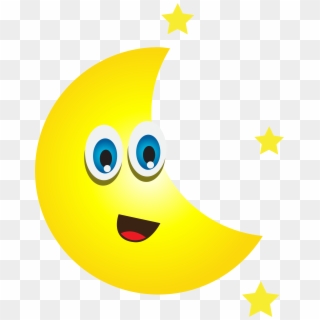 Cartoon Moon With Stars Png Clip Art Image Transparent Png