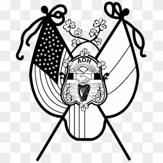 Ancient Order Of Hibernians In America 01 Logo Black - Ancient Order Of Hibernians Vector Clipart