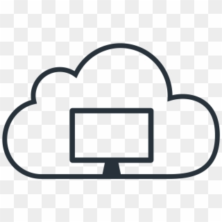 Cloud Web Hosting - Line Art Clipart