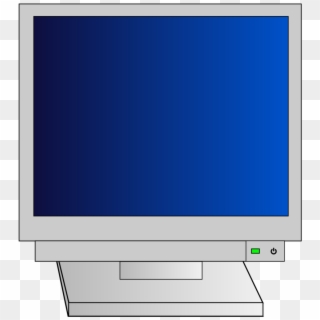 Crt Monitor With Power Light - Old Computer Monitor Clipart - Png Download