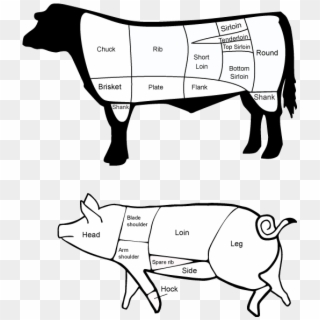 The Farm To Table Butcher - Cuts Of Beef Clipart
