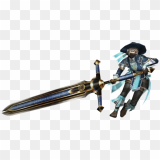 Girl With Great Sword - Great Sword Monster Hunter Clipart
