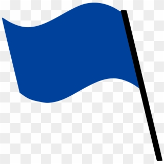 Flag Dark Blue Wind Blow Png Image - Bendera Biru Png Clipart