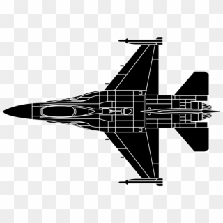 F 16 Top View , Png Download - F16 Top View Clipart