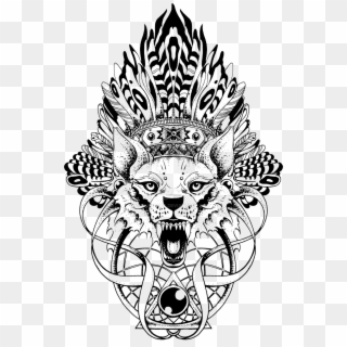 Graphic Library Library Image Conner Thing Png Animal - Wolf Angry Tattoo Drawing Clipart