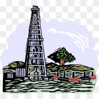 Vector Illustration Of Fossil Fuel Petroleum And Gas - Illustration Clipart
