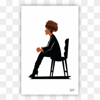 Whitney Houston Png , Png Download - Sitting Clipart