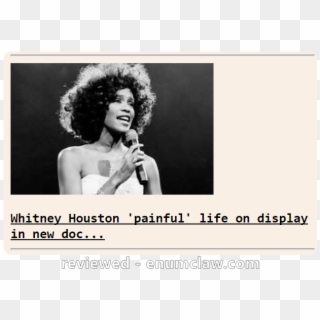 Whitney Houston Black And White Clipart