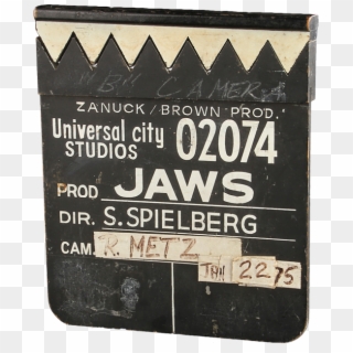 #liveauction2016 #film #prop #movie #jaws #clapperboard - Steven Spielberg Jaws Clipart