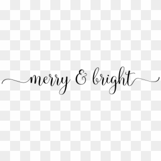 Merry & Bright - Calligraphy Clipart