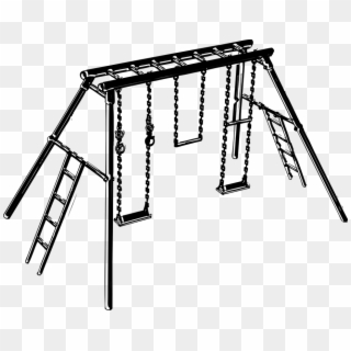 Playground Swings Climbing Frame Park Play - Jungle Gym Vs Ladder Clipart