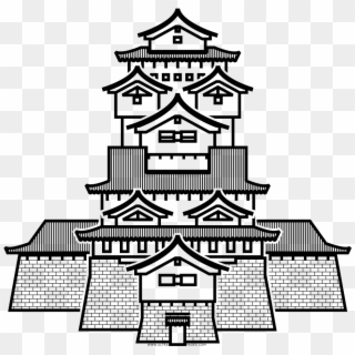 Shiro Coloring Page - Chinese Architecture Clipart