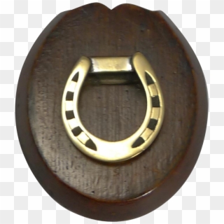 Antique English Oak And Brass Horseshoe Letter / Paper - Circle Clipart