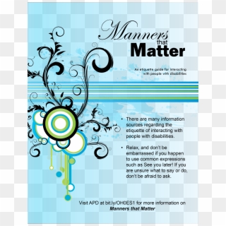 Manners That Matter - Poster Design Background Music Clipart