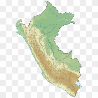 Mapa Fisico Peru Fondo Transparente - Peru Geographical Map Clipart