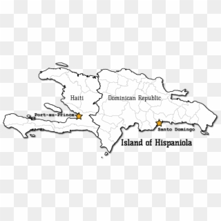 Island Of Hispaniola - Dominican Republic Plain Map Clipart
