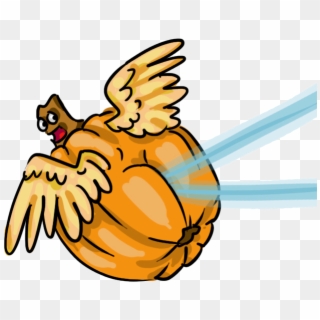 T-flyingpumpking - Flying Pumpkin Clipart