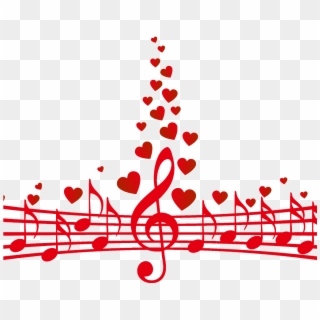#mq #red #heart #hearts #music #notes #note - نوته موسيقية Clipart