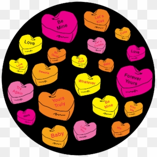 Candy Hearts - Illustration Clipart
