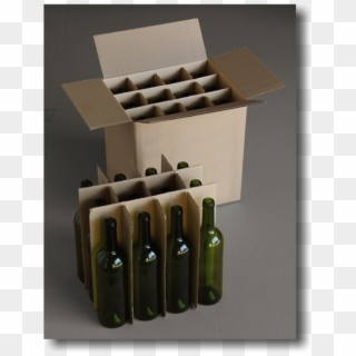 Caja Para 8 Botellas De Vino / Separador Montado Con - Plywood Clipart