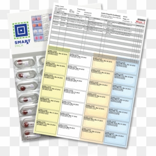 Each Smartpack Card Contains Medications For Seven - Paper Clipart