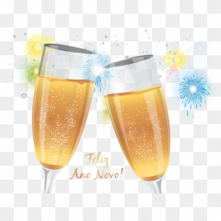 Feliz Ano Novo - Champagne Clipart