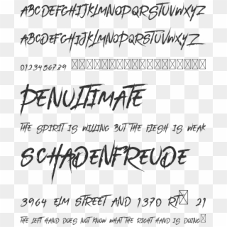 Darkheart Font Preview - Handwriting Clipart