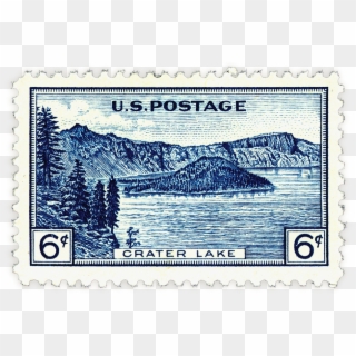 Crater Lake Stamp - Abraham Lincoln Clipart