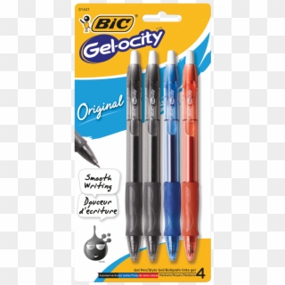 Gel Pen Rt Ast Gel-ocity 4/pk - Bic Gel Ocity Pens Clipart