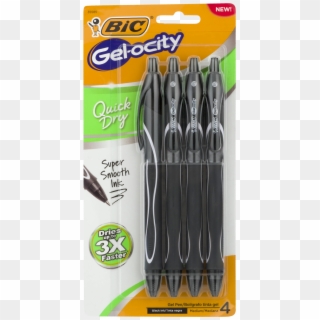 Bic Gelocity Quick Dry Retractable Gel Pen, Medium - Bic Clipart