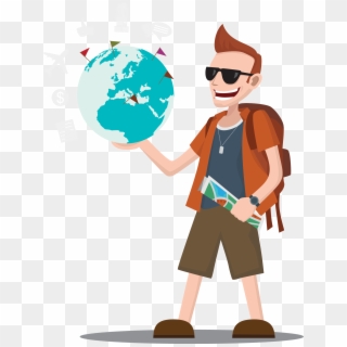 To Ensure Timely Replies And Services For The Travel - Traveler Cartoon Png Clipart