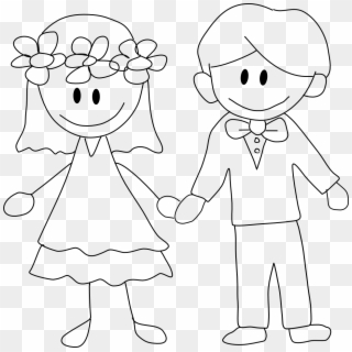 Picture Freeuse Library Free Digi Wedding Craftee Guiri - Wedding Couple Coloring Page Clipart