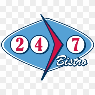 24-7 Bistro Logo - Emblem Clipart