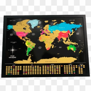 1 Mapa Moldura - Scratch Map Of The World Clipart