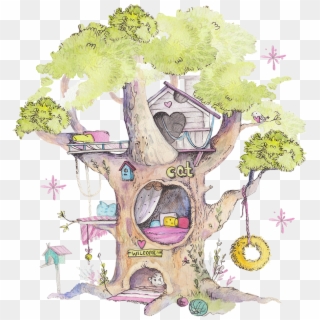 Drawing Watercolors Fairy - Fairy House Drawing Clipart