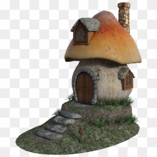 Mushroom House Fantasy Cottage Forest Door Fairy - Grass Clipart