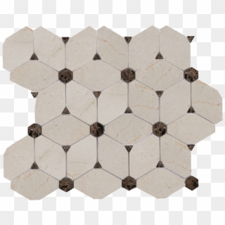 Octagon Dan White Marble Mixed Hexagon Nero Marquina - Floor Clipart