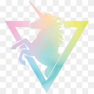 Unicorn Triangle Rainbow - Devender Dj Name Clipart