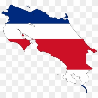 Costa Rica Flag Map Clipart