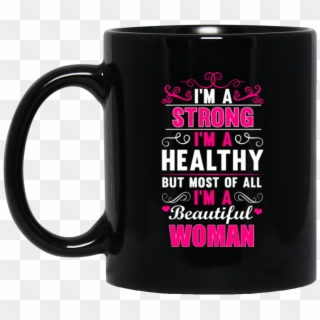Black Mug Strong Woman - Mug Clipart