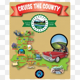 Cruise The County Passport - Antique Car Clipart