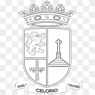 Escudo Celorio Blanc - Blanco Y Negro De Escudos Clipart